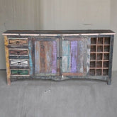 RUSTICA Reclaimed boat wood Sideboard Wine rack LARGE